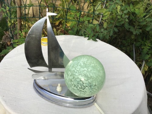 Lampe vintage chrome boule - chrome, &