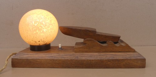 Lampe bateau bois ancienne - bateau,