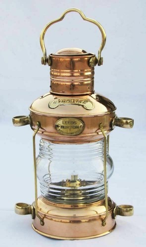 Lampe huile ancre antique - d'ancre,
